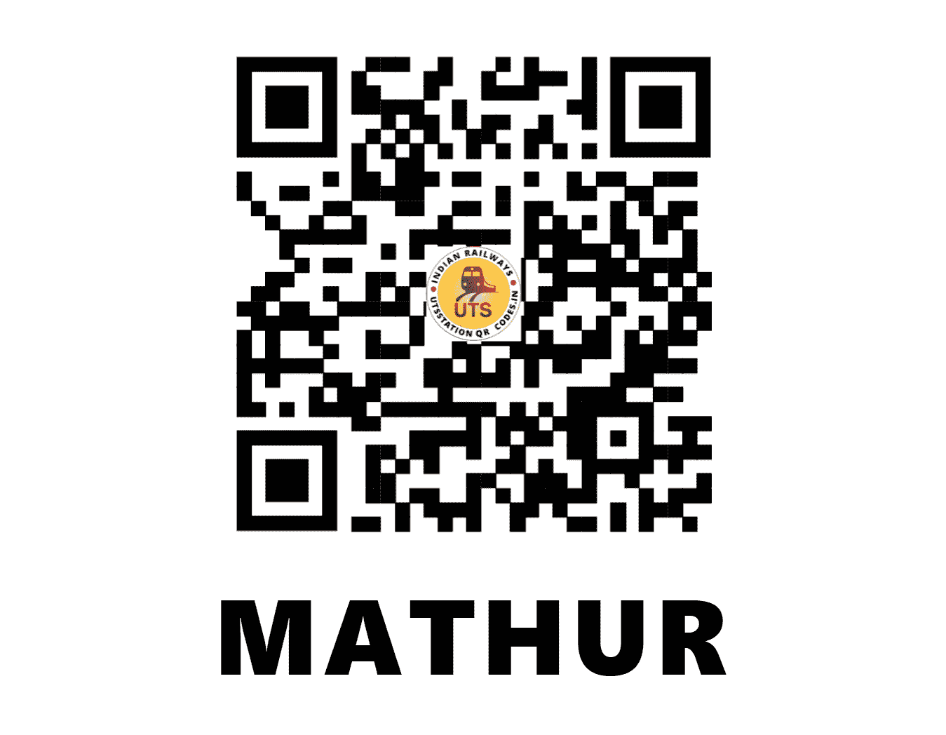 UTS QR Code for MATHUR - MTUR (SR - TAMIL NADU)